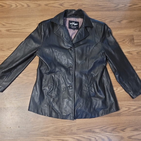 Vintage Maxima / Wilson's Black Leather Jacket - Picture 6 of 12